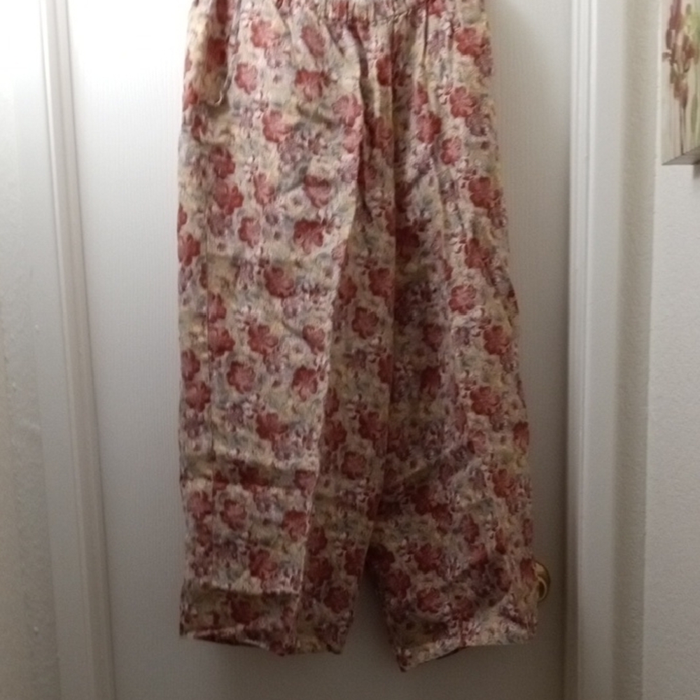 Flax Floral Print Pants